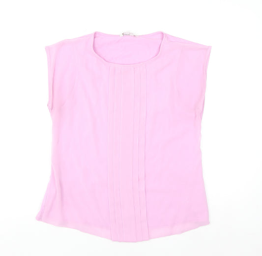 Boden Womens Pink Sleeveless Pleated Blouse UK 12