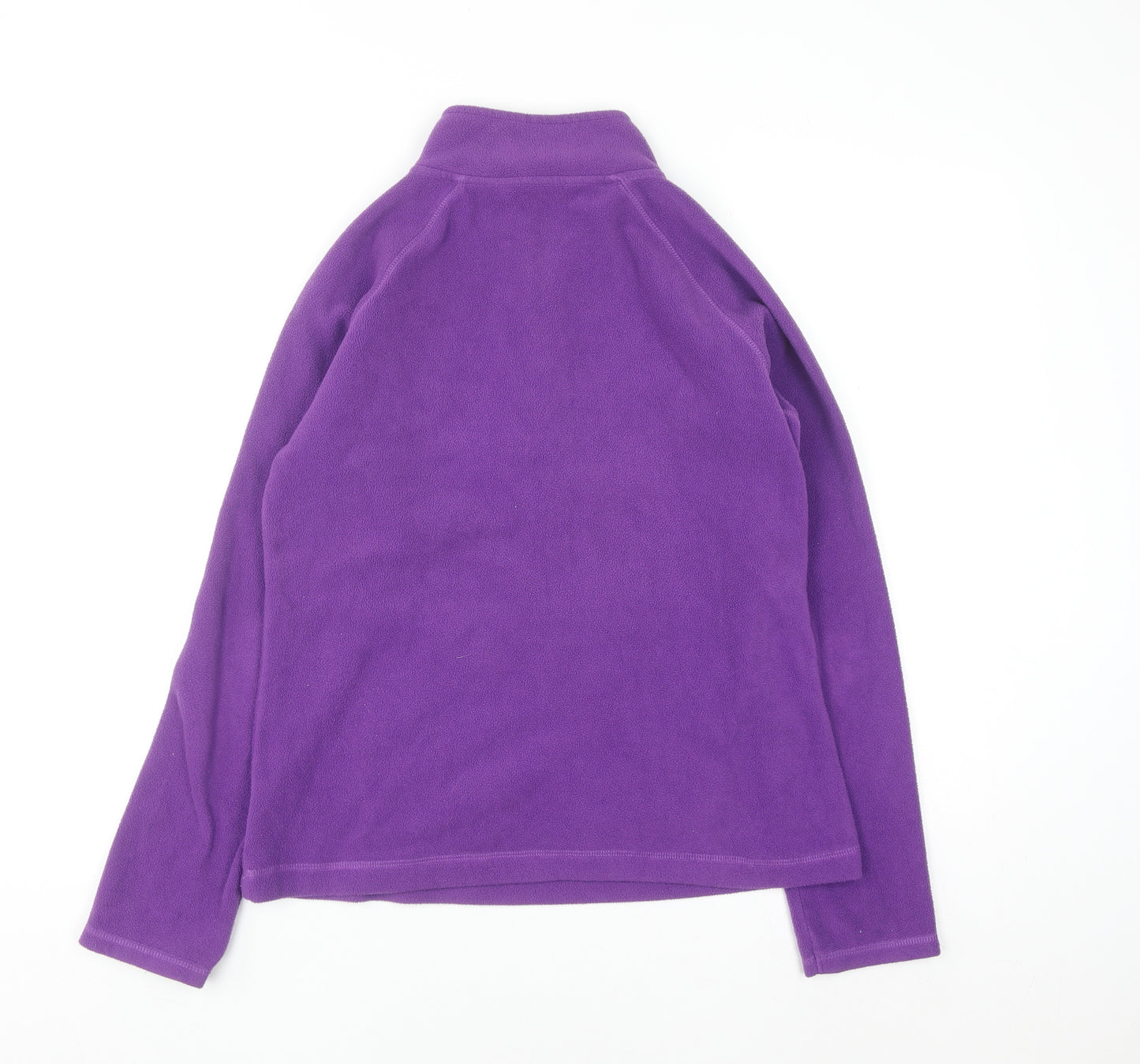 Dunnes Women Purple Fleece 1/4 Zip Pullover Sweatshirt Size 12