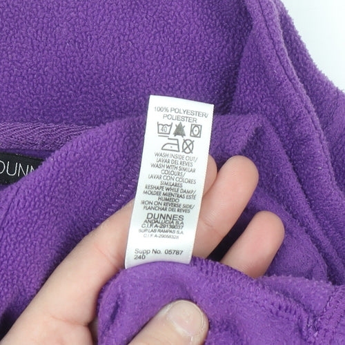 Dunnes Women Purple Fleece 1/4 Zip Pullover Sweatshirt Size 12