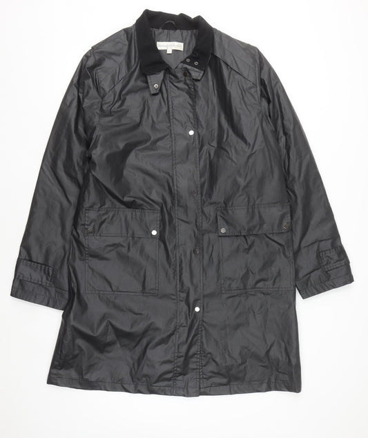 Clodagh Callaghan Women’s Black Size 16 Rain Coat Waterproof Long Jacket
