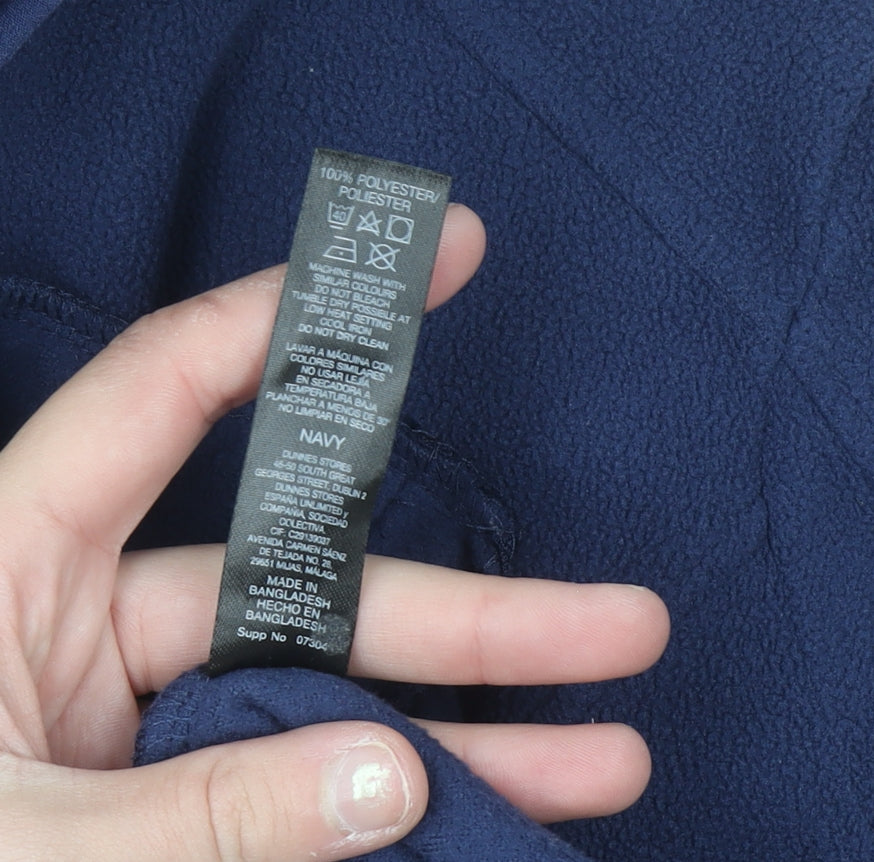 Dunnes Stores Women's Navy Full Zip Fleece Sweatshirt XS