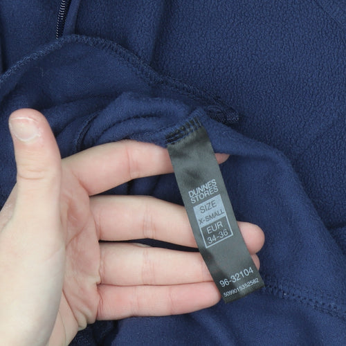 Dunnes Stores Women's Navy Full Zip Fleece Sweatshirt XS