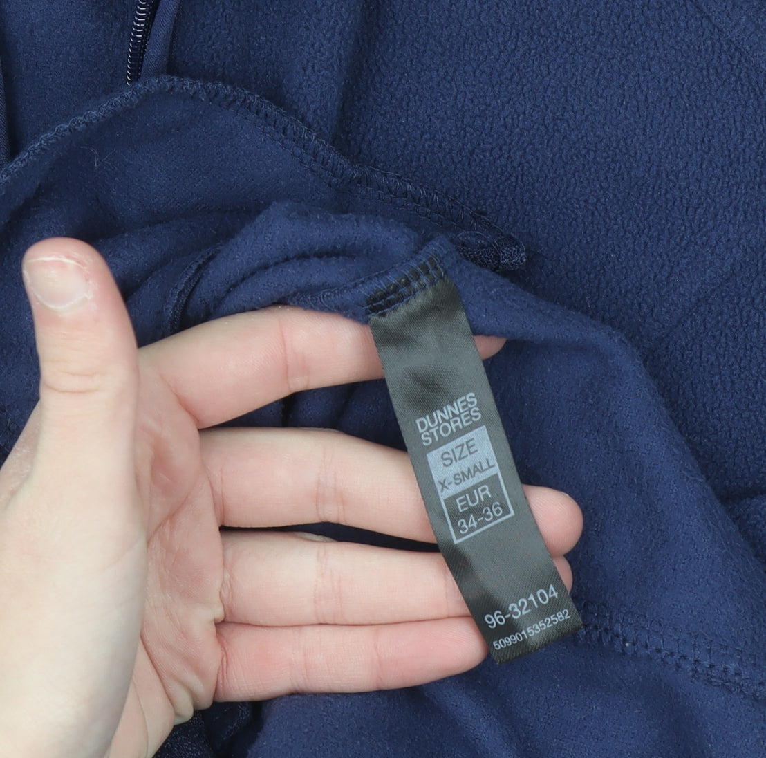 Dunnes Stores Women's Navy Full Zip Fleece Sweatshirt XS