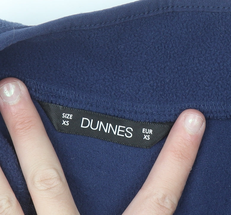 Dunnes Stores Women's Navy Full Zip Fleece Sweatshirt XS