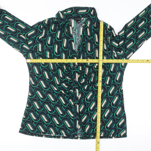 New Look Women's Multicoloured Geometric Button-Up Shirt Size 16