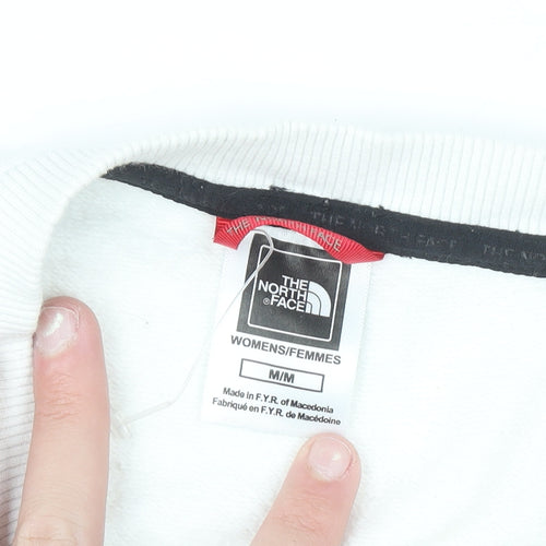 The North Face Women's White Cotton Crew Neck Sweatshirt M