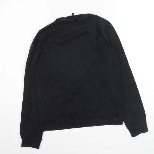 Emporio Armani EA7 Black Cotton Teens Sweatshirt Size 14A Regular Fit