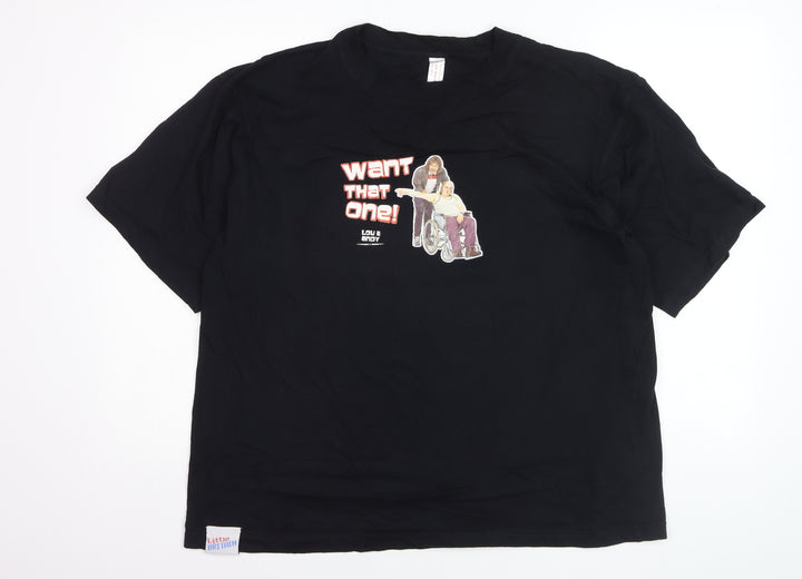 Debenhams Men's Black XL Little Britain Lou & Andy Funny Graphic T-Shirt