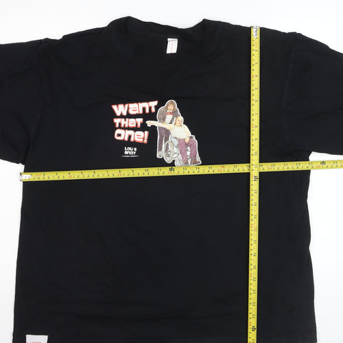 Debenhams Men's Black XL Little Britain Lou & Andy Funny Graphic T-Shirt