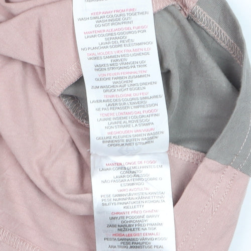 Born Rich Men's Pink Crew Neck Cotton T-Shirt Size L