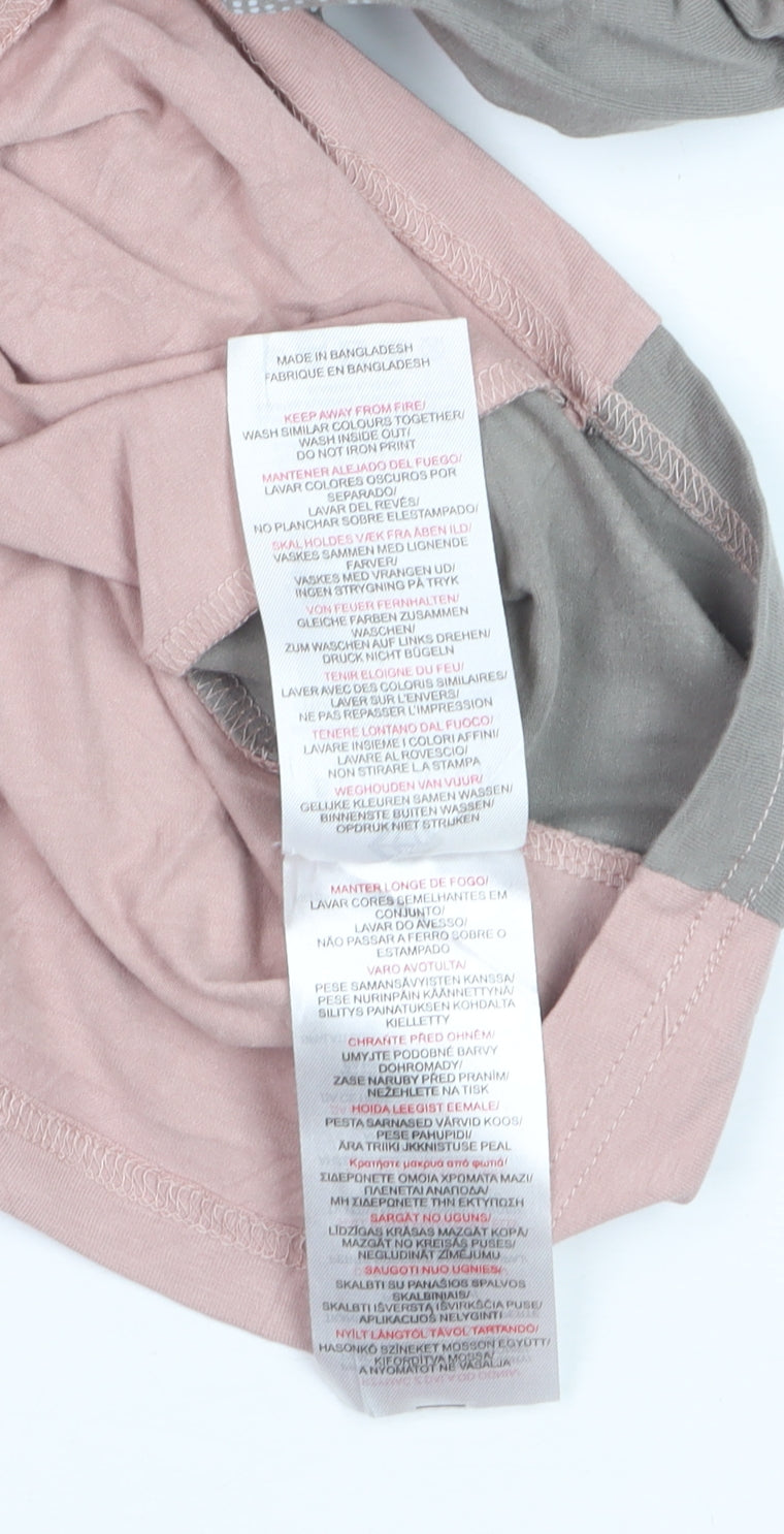 Born Rich Men's Pink Crew Neck Cotton T-Shirt Size L