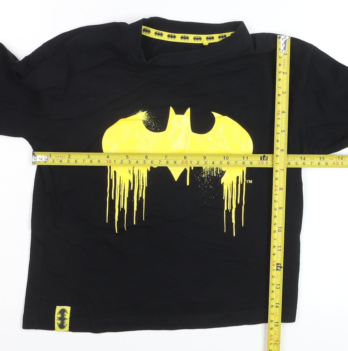 Next Boys Black Long Sleeve Batman Logo T-Shirt 5-6 Years Cotton