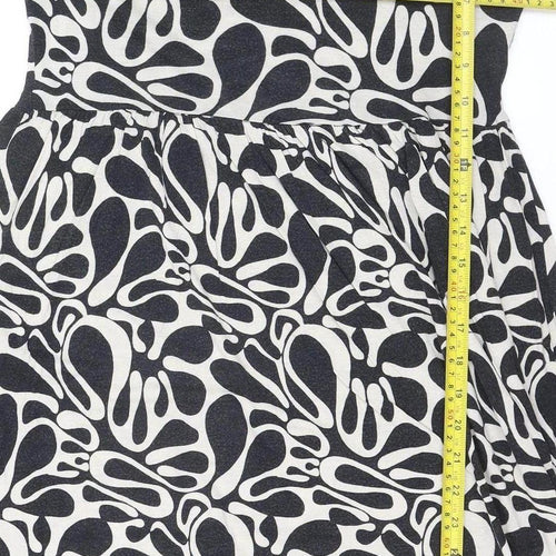 Oui Set Women’s Black & White Geometric Shift Dress Size 10
