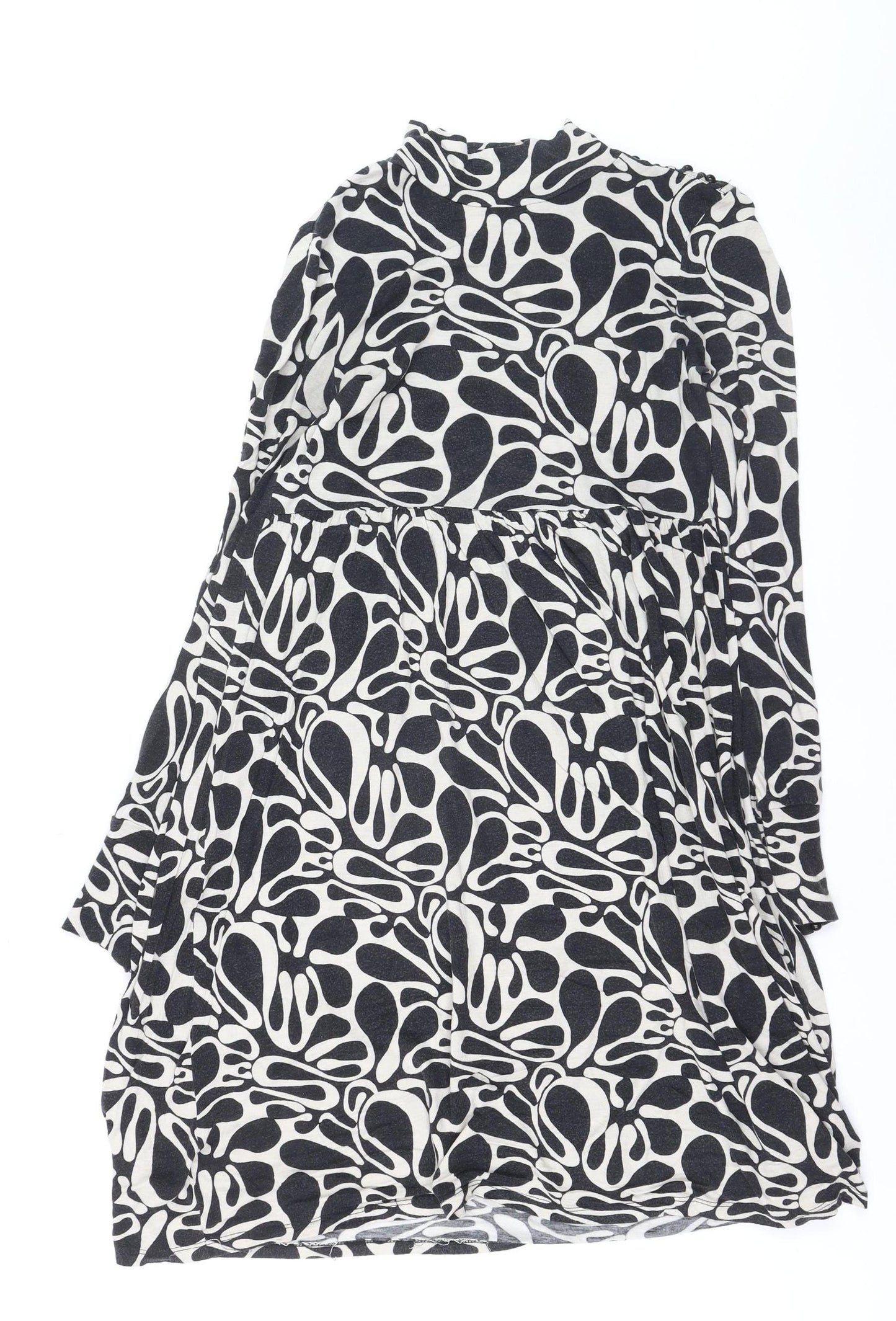 Oui Set Women’s Black & White Geometric Shift Dress Size 10