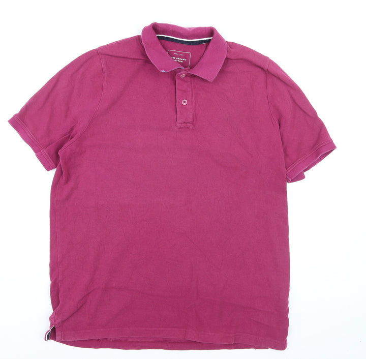 John Lewis Men's Pink Organic Cotton Polo Shirt XL