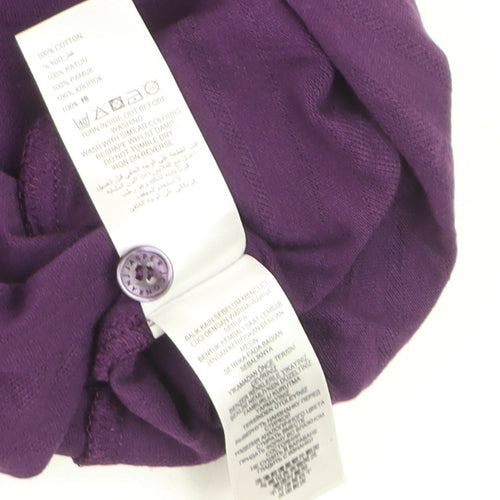 Jasper Conran Men's Purple Cotton Polo Shirt XL Classic Fit
