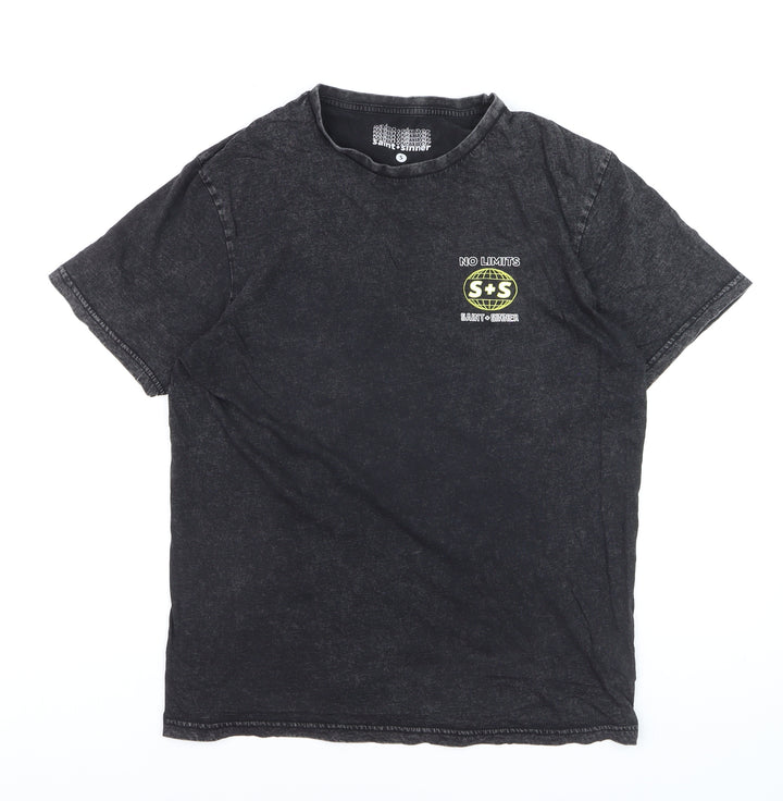 Saint + Sinner Men's Black S Graphic Print Crew Neck T-Shirt