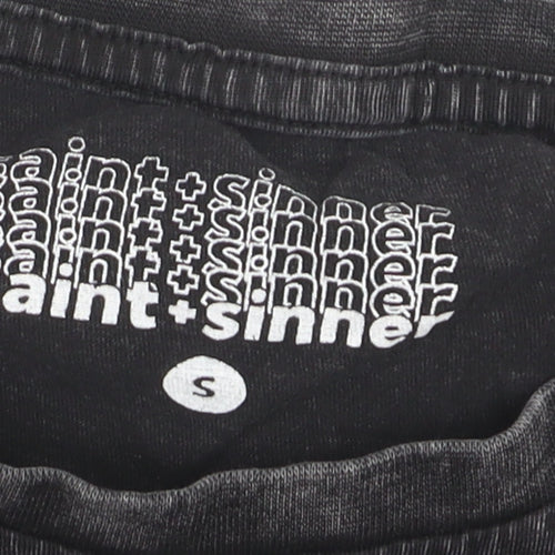 Saint + Sinner Men's Black S Graphic Print Crew Neck T-Shirt