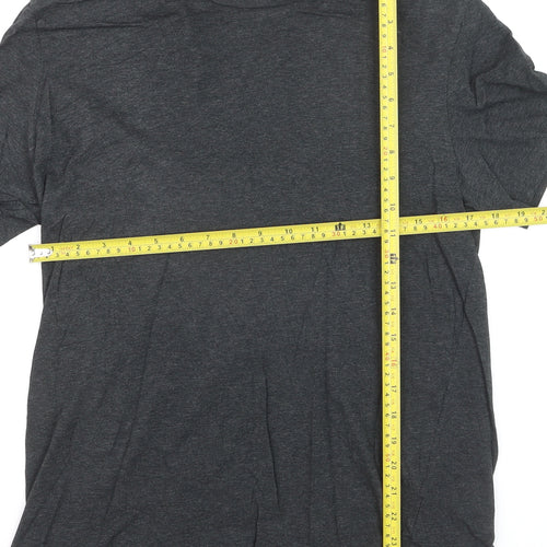 COS Men's Dark Grey Crew Neck Cotton T-Shirt Size L
