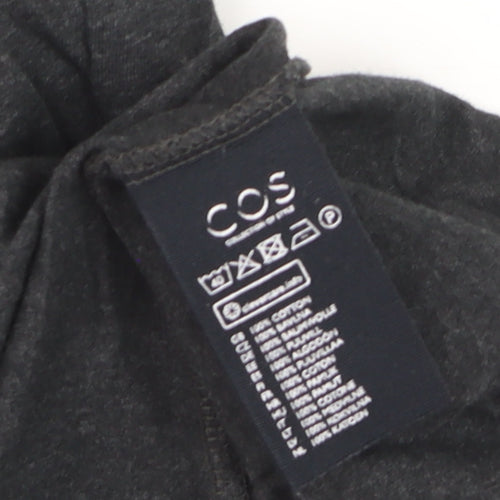 COS Men's Dark Grey Crew Neck Cotton T-Shirt Size L