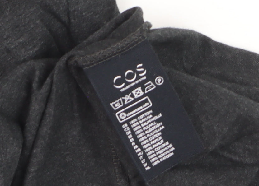 COS Men's Dark Grey Crew Neck Cotton T-Shirt Size L