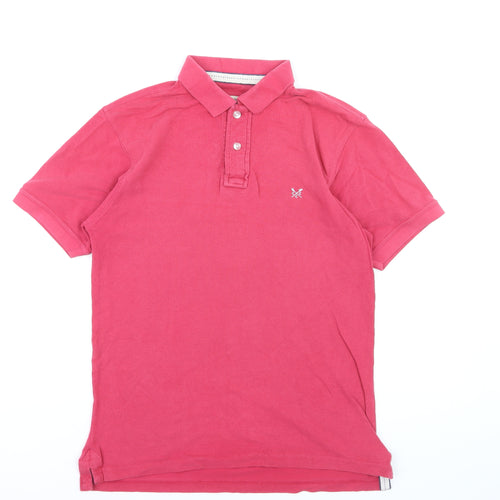 Crew Clothing Co Men's Pink Classic Fit Polo Shirt Size L