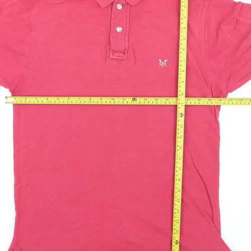 Crew Clothing Co Men's Pink Classic Fit Polo Shirt Size L