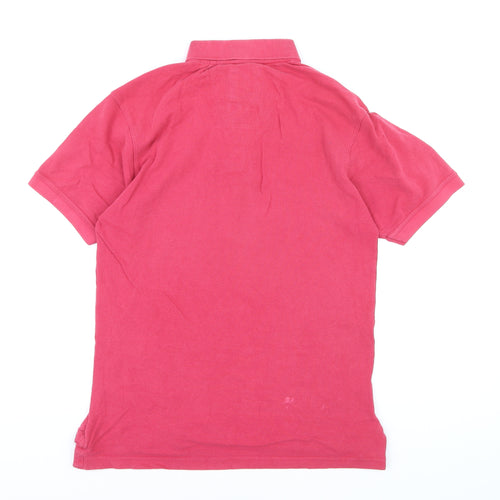 Crew Clothing Co Men's Pink Classic Fit Polo Shirt Size L