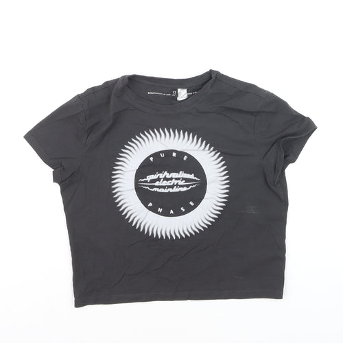 H&M Divided Women's Black Music Graphic T-Shirt Size 10