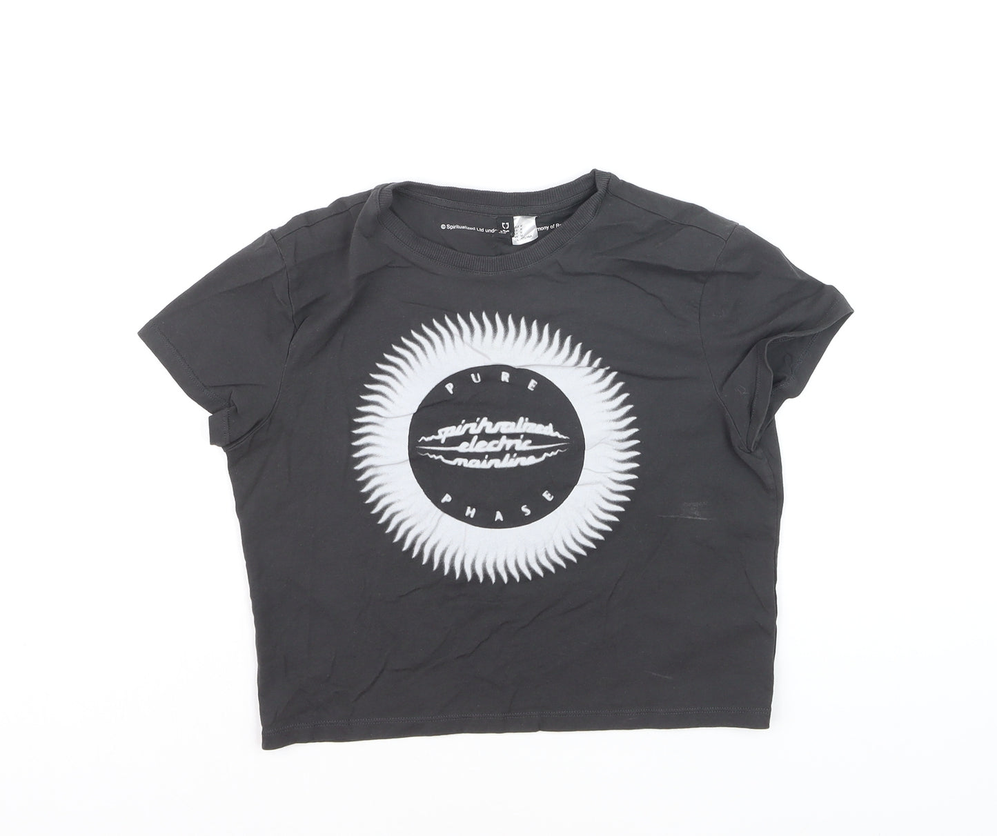 H&M Divided Women's Black Music Graphic T-Shirt Size 10