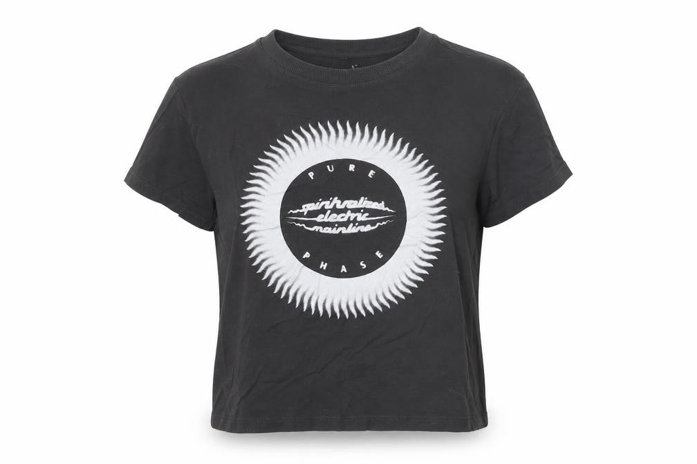 Front view of H&M Divided Women's Black Music Graphic T-Shirt, size 10