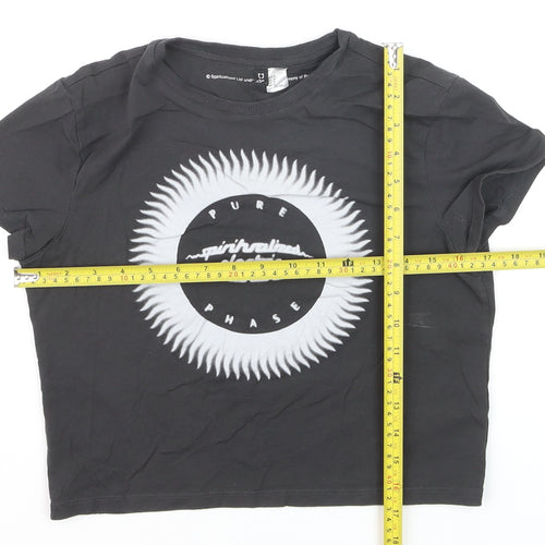 H&M Divided Women's Black Music Graphic T-Shirt Size 10