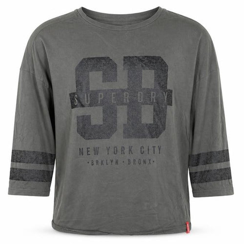 Superdry Boys Khaki Long Sleeve Graphic T-Shirt Size S