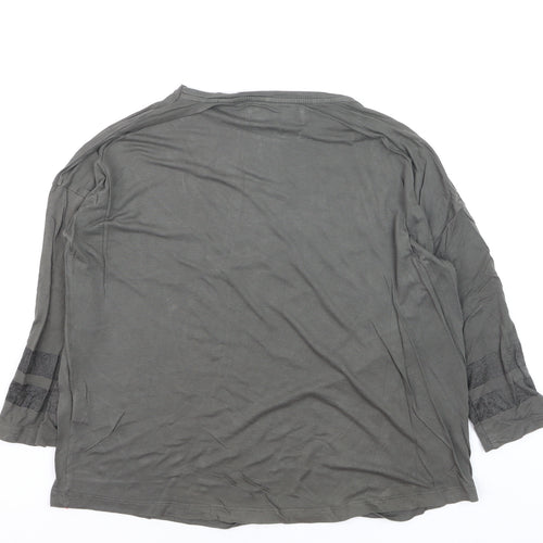 Superdry Boys Khaki Long Sleeve Graphic T-Shirt Size S