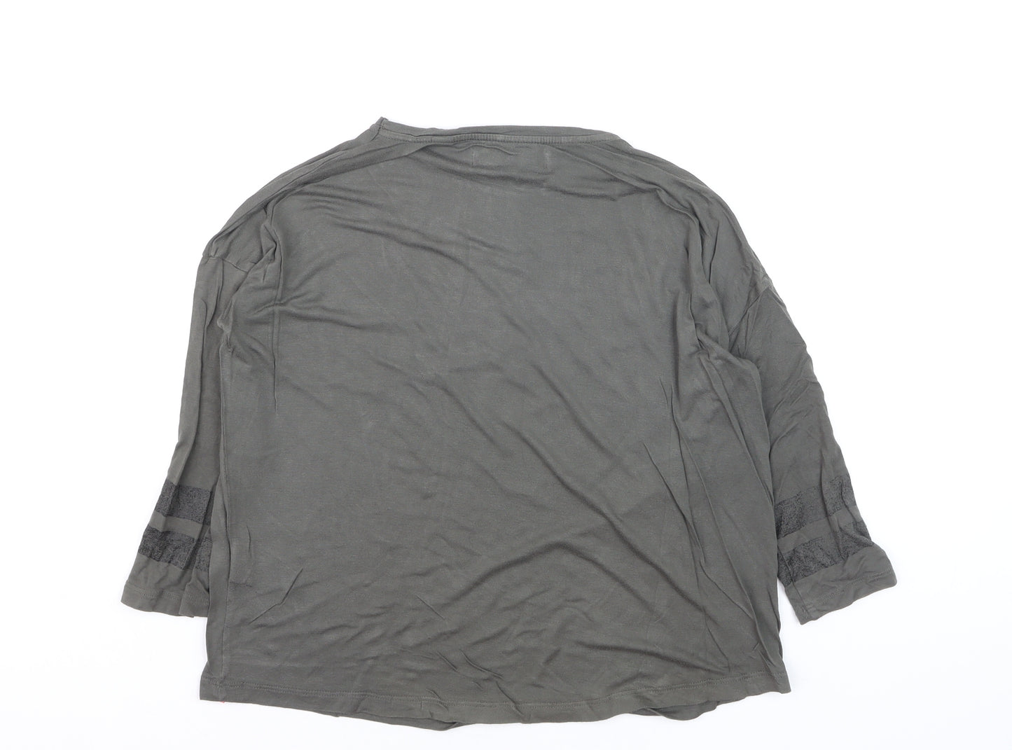 Superdry Boys Khaki Long Sleeve Graphic T-Shirt Size S