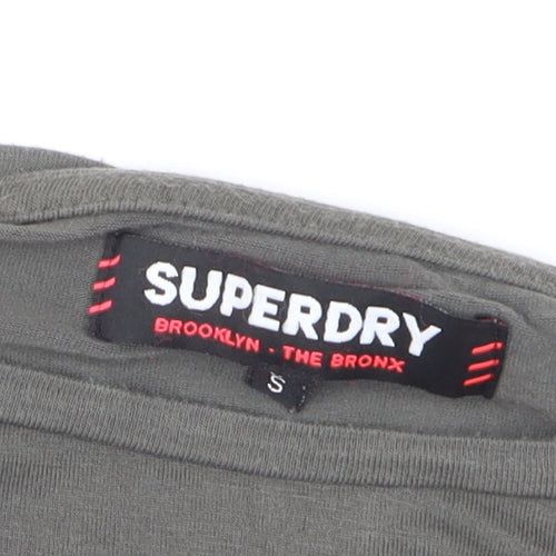 Superdry Boys Khaki Long Sleeve Graphic T-Shirt Size S