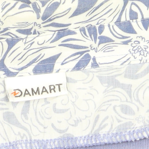 Damart Women’s Purple Long Sleeve V-Neck Button-Up Top Size 14/16