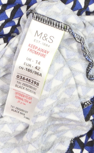 Marks and Spencer Women’s Multicoloured Geometric Blouse Size 14