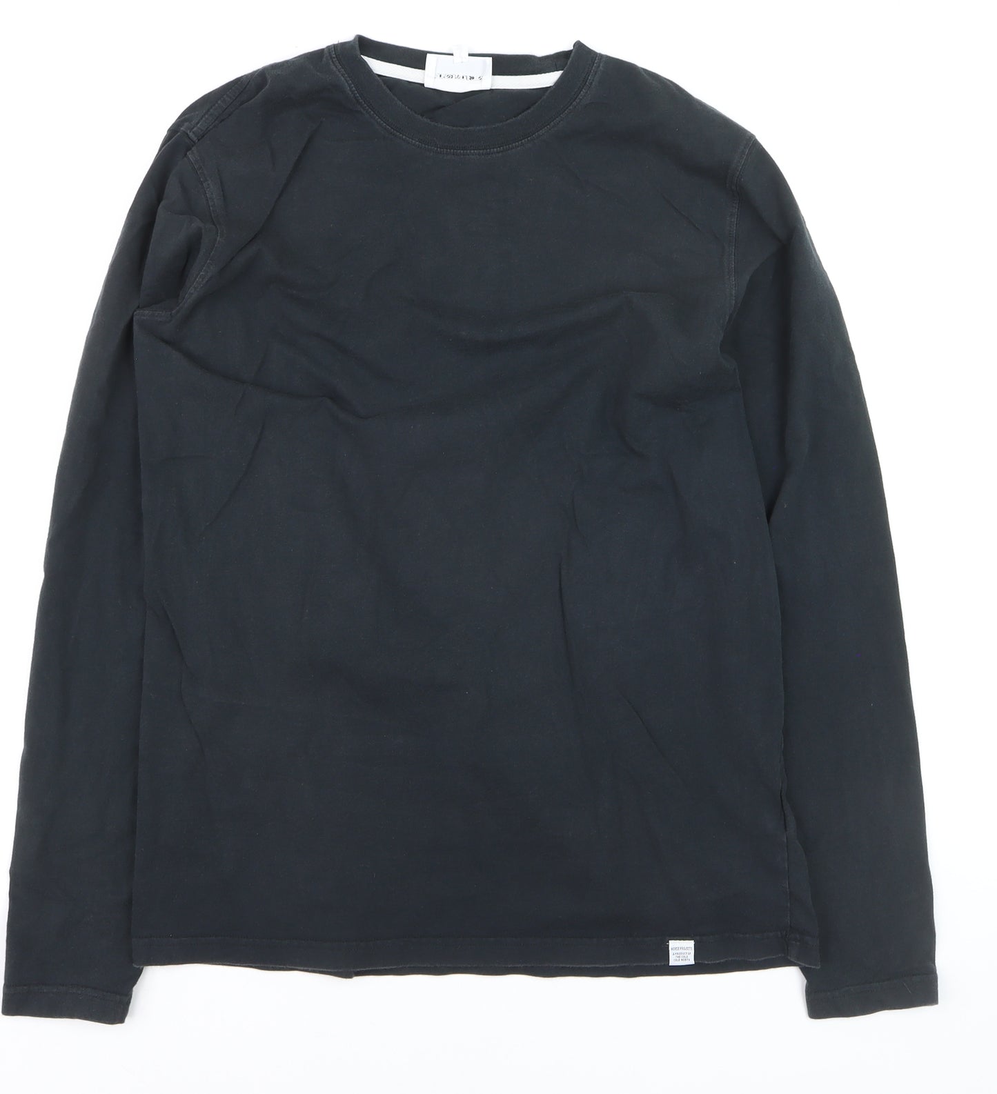 Norse Projects Men's Black XL Long Sleeve Cotton Crew Neck Top