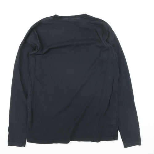Norse Projects Men's Black XL Long Sleeve Cotton Crew Neck Top