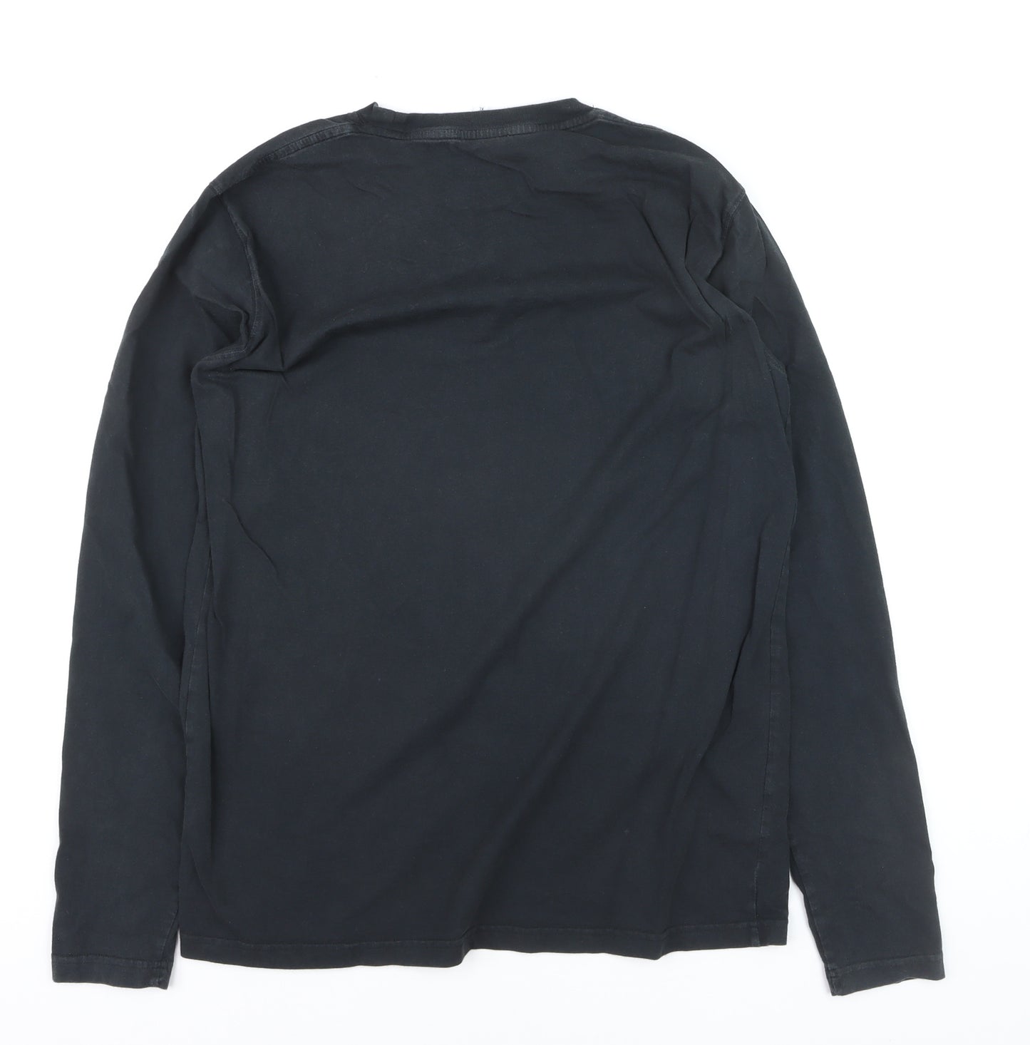Norse Projects Men's Black XL Long Sleeve Cotton Crew Neck Top