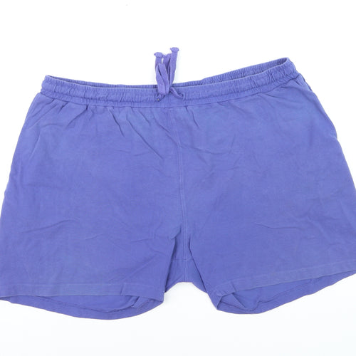 Cotton Traders Men's Blue Sweat Shorts 4XL Elastic Waist 100% Cotton