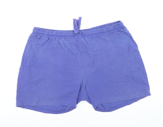 Cotton Traders Men's Blue Sweat Shorts 4XL Elastic Waist 100% Cotton