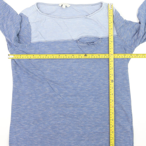 FatFace Women’s Blue Striped Long Sleeve Cotton T-Shirt Size L