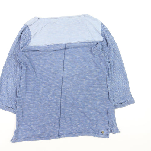 FatFace Women’s Blue Striped Long Sleeve Cotton T-Shirt Size L