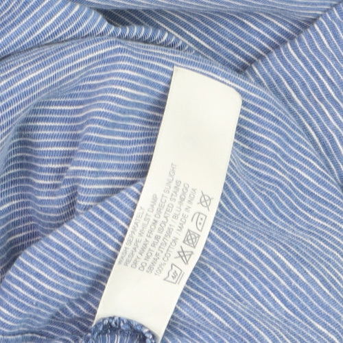 FatFace Women’s Blue Striped Long Sleeve Cotton T-Shirt Size L
