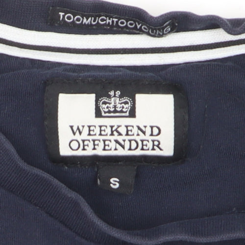Weekend Offender Men's Multicolour Small Colourblock Cotton T-Shirt