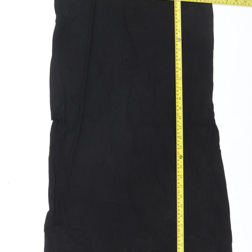 H&M Women’s Black Sleeveless Midi Slip Dress M Viscose