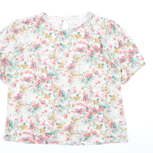 Fat Face Womens Multicoloured Floral Cotton Tunic Blouse Size 18