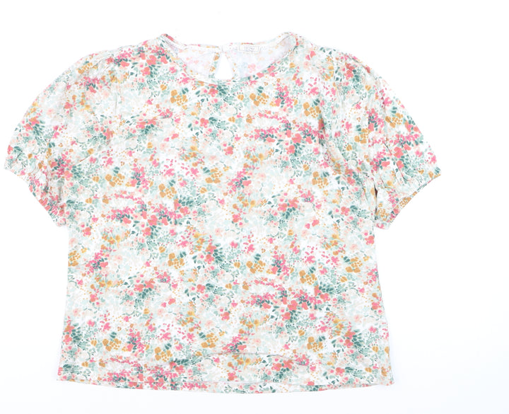 Fat Face Womens Multicoloured Floral Cotton Tunic Blouse Size 18
